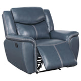Sloane Blue Upholstered Motion Recliner Chair from Coaster - Luna Furniture