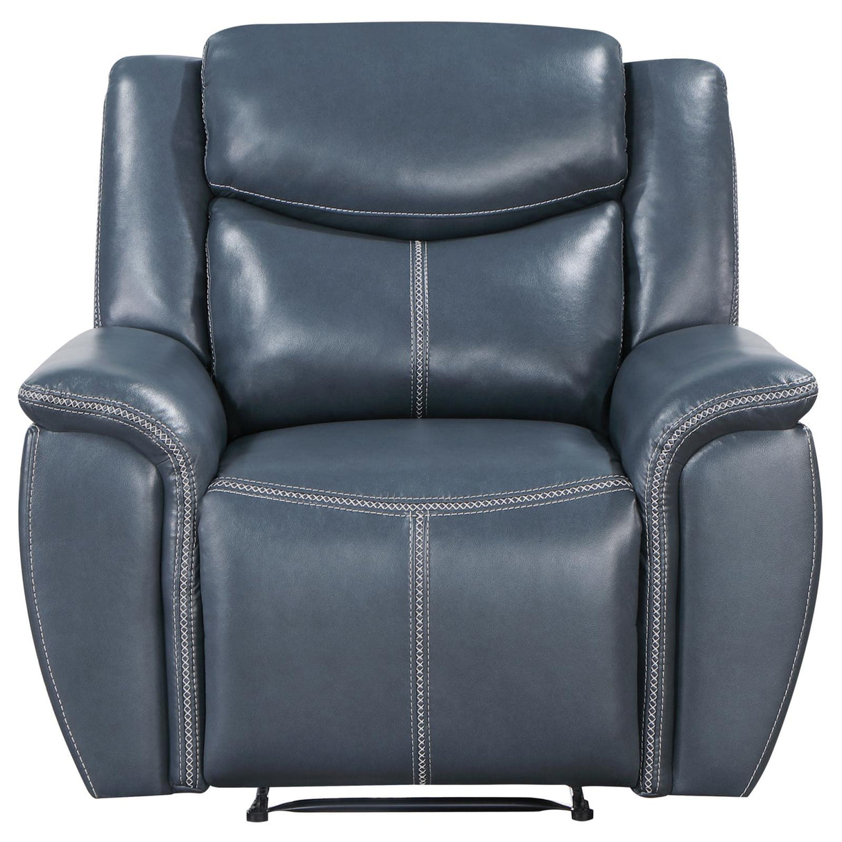 Sloane Blue Upholstered Motion Recliner Chair from Coaster - Luna Furniture