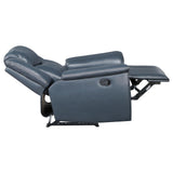 Sloane Blue Upholstered Motion Recliner Chair from Coaster - Luna Furniture