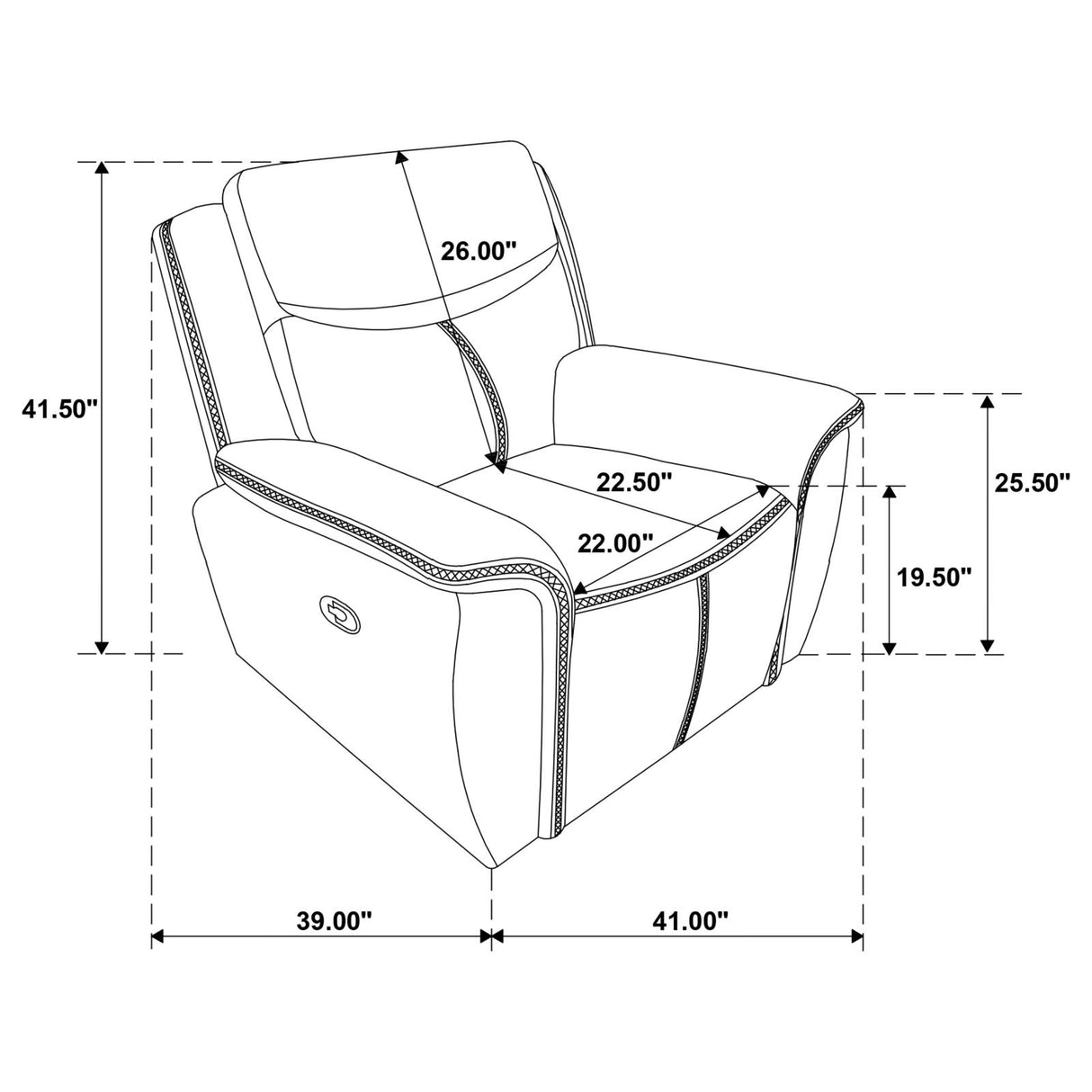 Sloane Blue Upholstered Motion Recliner Chair from Coaster - Luna Furniture
