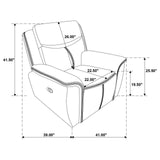 Sloane Blue Upholstered Motion Recliner Chair from Coaster - Luna Furniture