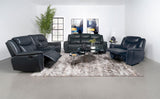 Sloane Blue Upholstered Motion Recliner Chair from Coaster - Luna Furniture