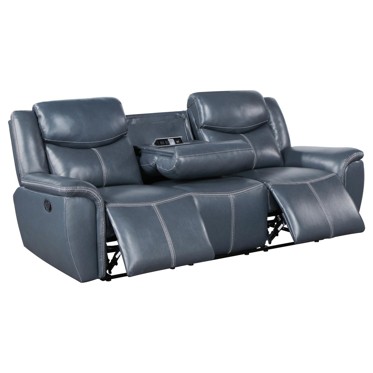 Sloane Blue Upholstered Motion Reclining Living Room Set from Coaster - Luna Furniture