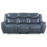 Sloane Blue Upholstered Motion Reclining Living Room Set from Coaster - Luna Furniture