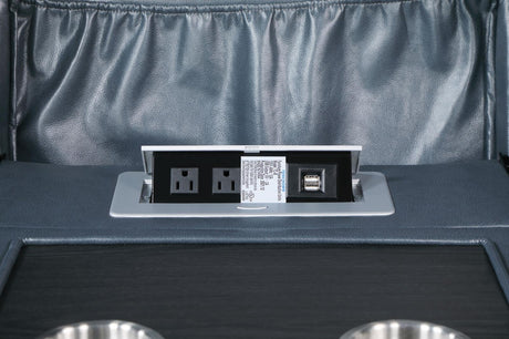 Sloane Blue 3-Piece Upholstered Motion Reclining Sofa Set from Coaster - Luna Furniture