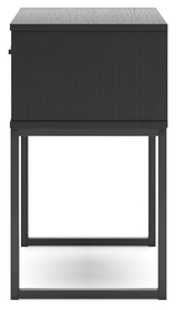 Socalle Black Nightstand from Ashley - Luna Furniture