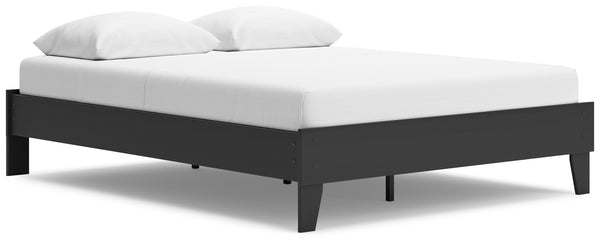 Socalle Black Queen Platform Base Bed