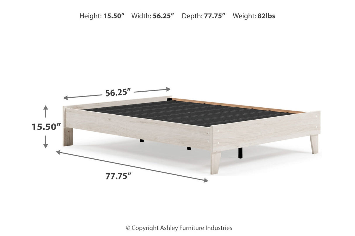 Socalle Light Natural Full Platform Base Bed from Ashley - Luna Furniture