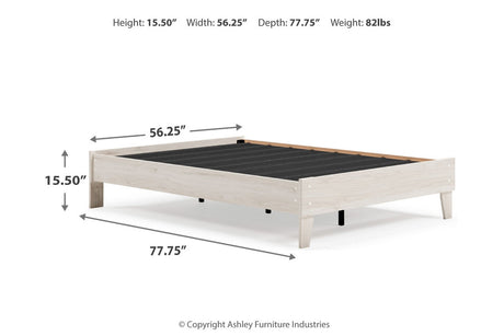 Socalle Light Natural Full Platform Base Bed from Ashley - Luna Furniture