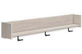 Socalle Light Natural Wall Mounted Coat Rack with Shelf from Ashley - Luna Furniture