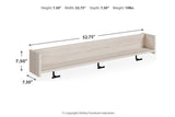 Socalle Light Natural Wall Mounted Coat Rack with Shelf from Ashley - Luna Furniture