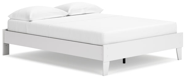 Socalle Two-tone Queen Platform Base Bed