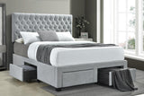 Soledad Beige Full 4-Drawer Button Tufted Storage Bed from Coaster - Luna Furniture
