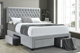 Soledad Beige Queen 4-Drawer Button Tufted Storage Bed from Coaster - Luna Furniture