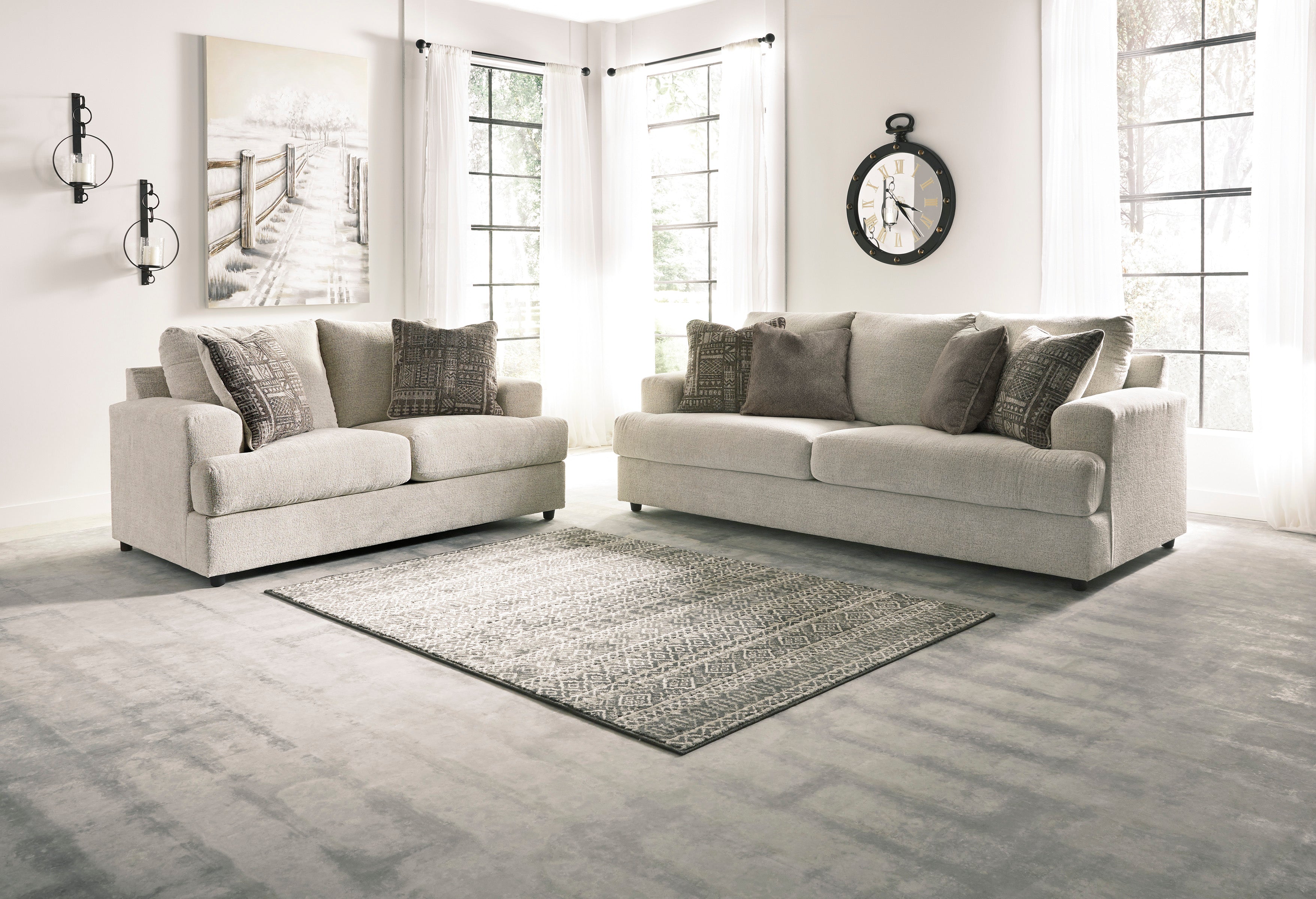 Ashley Soletren Stone Living Room Set - Luna Furniture