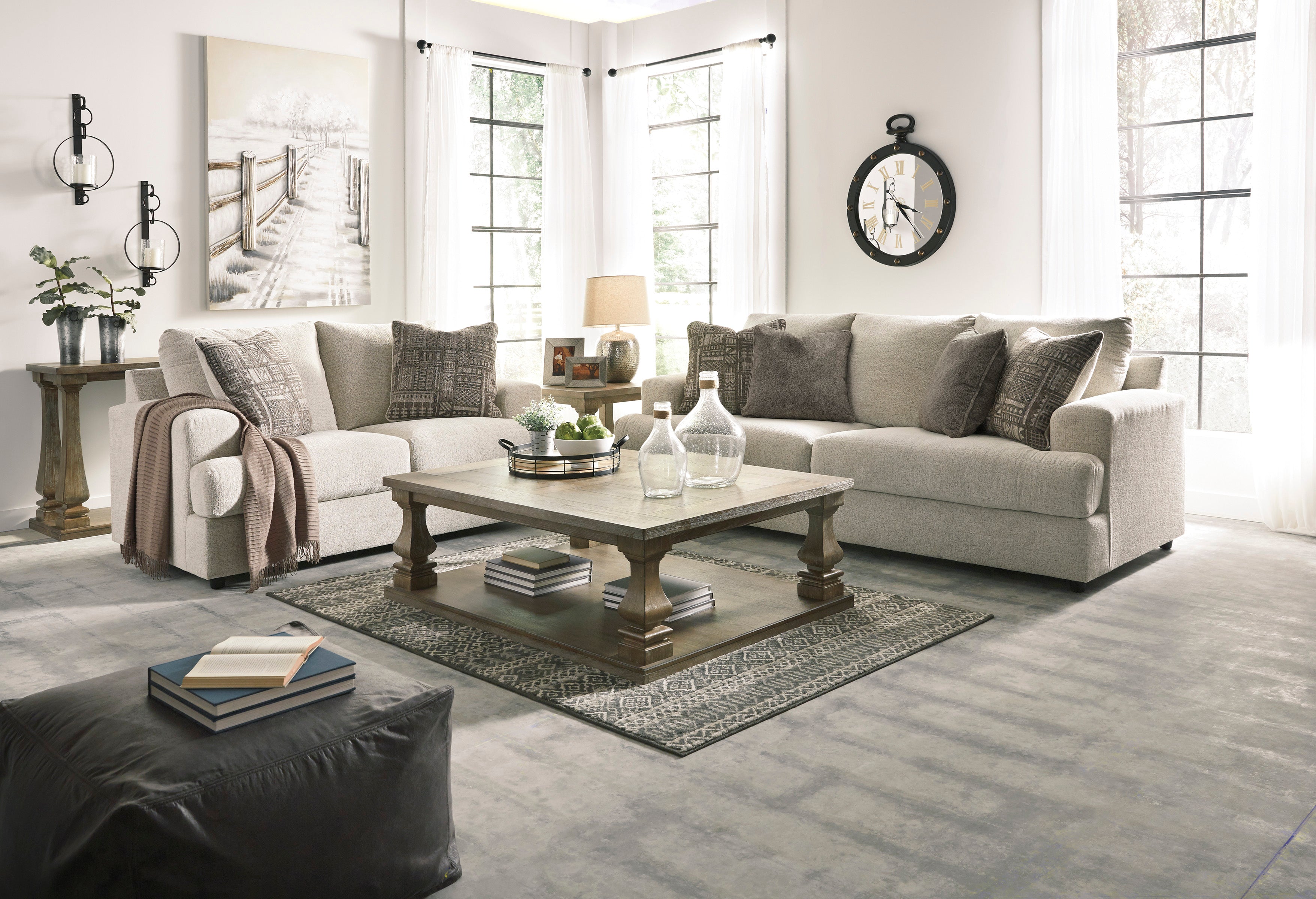 Ashley Soletren Stone Living Room Set - Luna Furniture