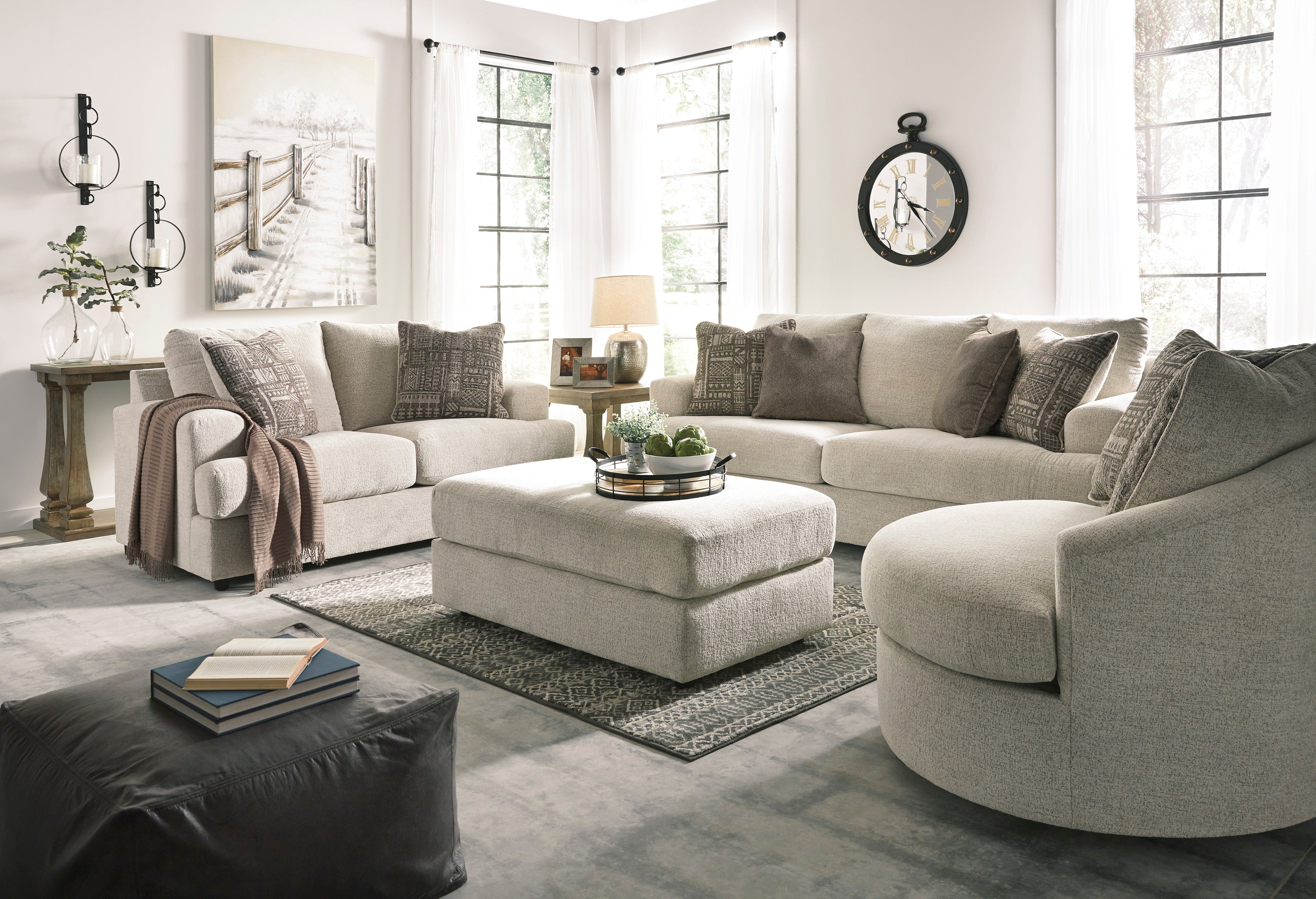 Ashley Soletren Stone Living Room Set - Luna Furniture