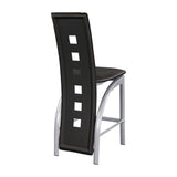 Sona Black/Silver Counter Height Chair, Set of 2 from Homelegance - Luna Furniture