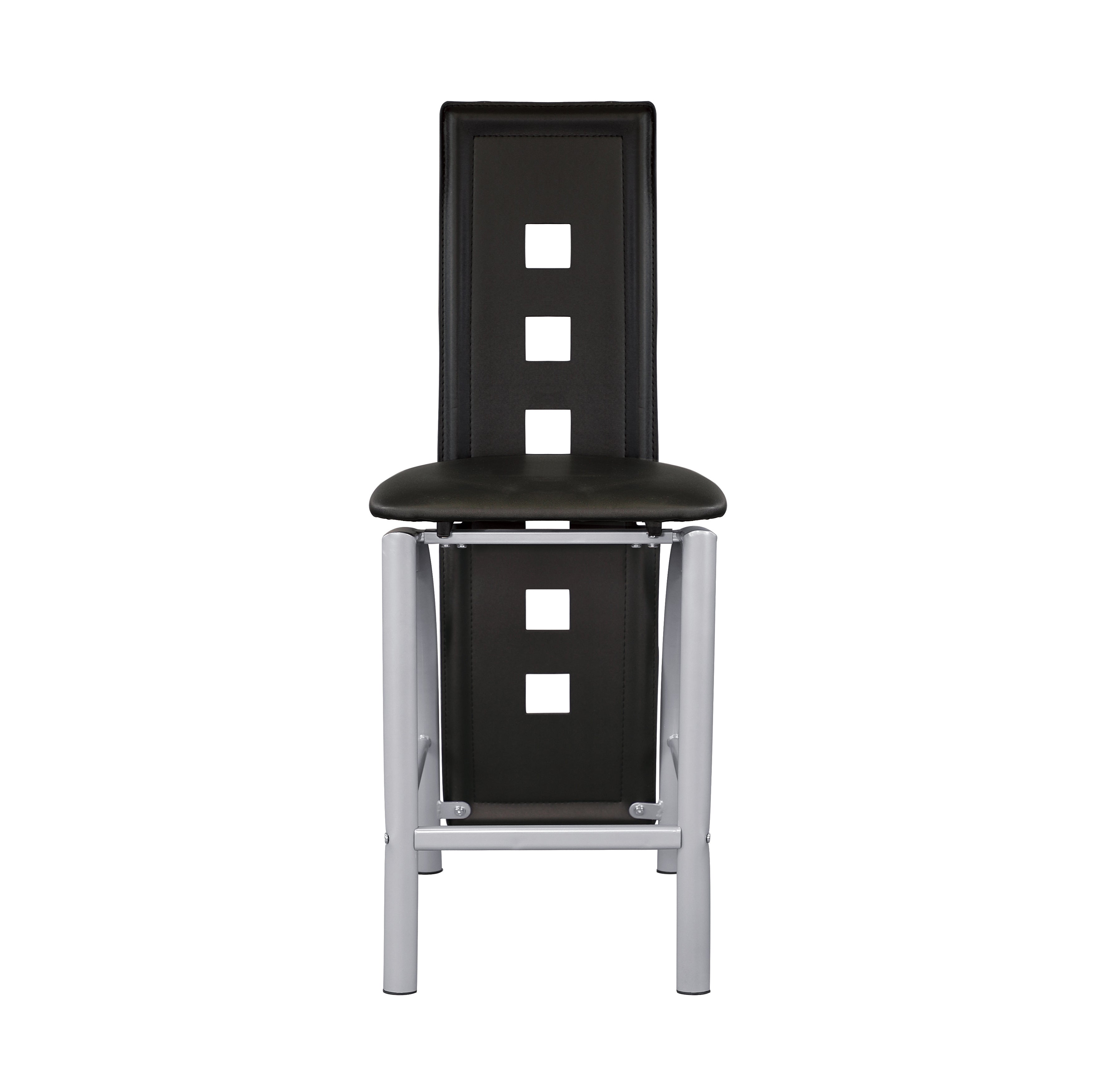 Homelegance Sona Black/Silver Counter Height Chair, Set of 2