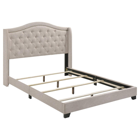 Sonoma Beige Camel Back Eastern King Bed from Coaster - Luna Furniture