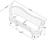 Sophia Gray and Gold Living Room Set with Camel Back from Coaster - Luna Furniture