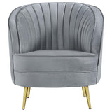 Sophia Gray and Gold Living Room Set with Camel Back from Coaster - Luna Furniture