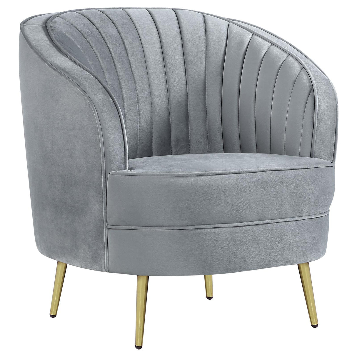 Sophia Gray and Gold Upholstered Chair from Coaster - Luna Furniture