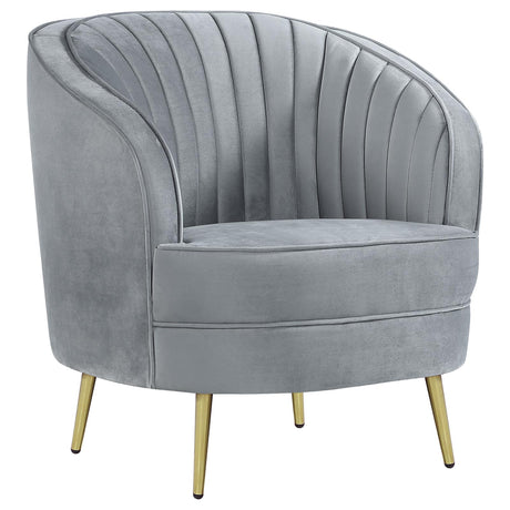 Sophia Gray and Gold Upholstered Chair from Coaster - Luna Furniture