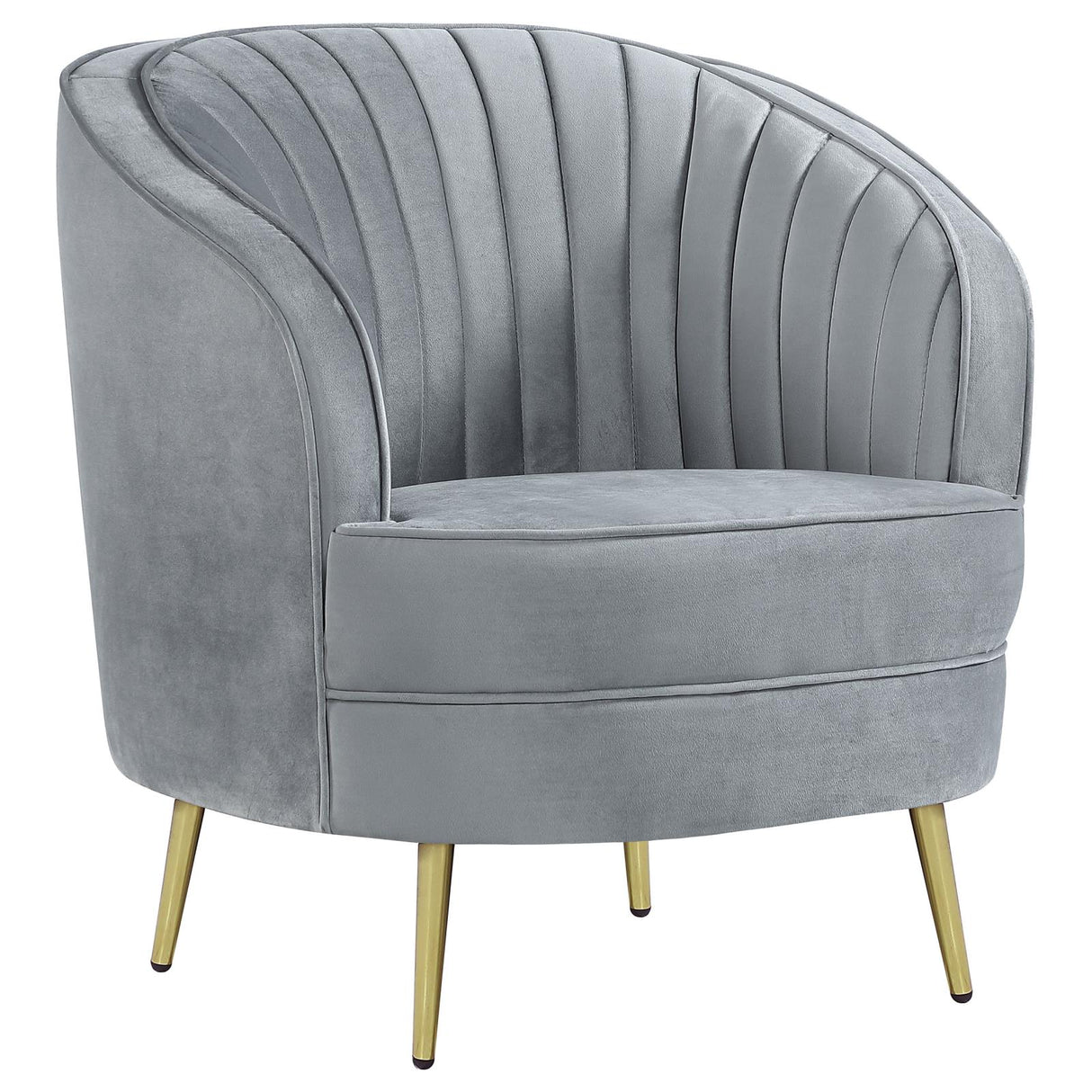 Sophia Gray and Gold Upholstered Chair from Coaster - Luna Furniture