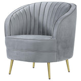 Sophia Gray and Gold Upholstered Chair from Coaster - Luna Furniture