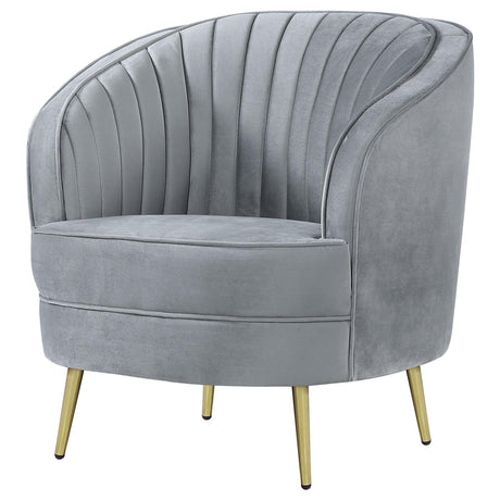 Sophia Gray and Gold Upholstered Chair from Coaster - Luna Furniture