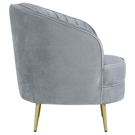 Sophia Gray and Gold Upholstered Chair from Coaster - Luna Furniture