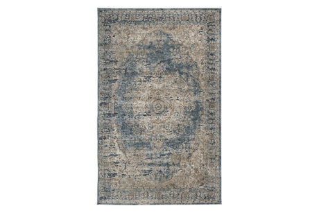 South Blue/Beige 5' x 7' Rug from Ashley Furniture - Luna Furniture