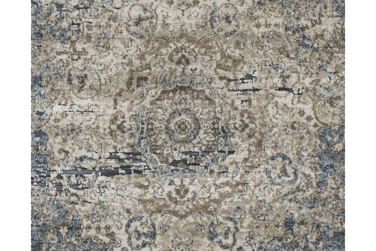 South Blue/Beige 8' x 10' Rug from Ashley Furniture - Luna Furniture