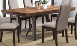 Spring Creek Natural Walnut Dining Table with Extension Leaf from Coaster - Luna Furniture