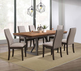 Spring Creek Natural Walnut Dining Table with Extension Leaf from Coaster - Luna Furniture