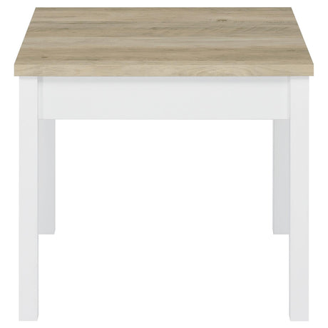 Stacie Antique Pine and White 3-Piece Composite Wood Coffee Table Set from Coaster - Luna Furniture