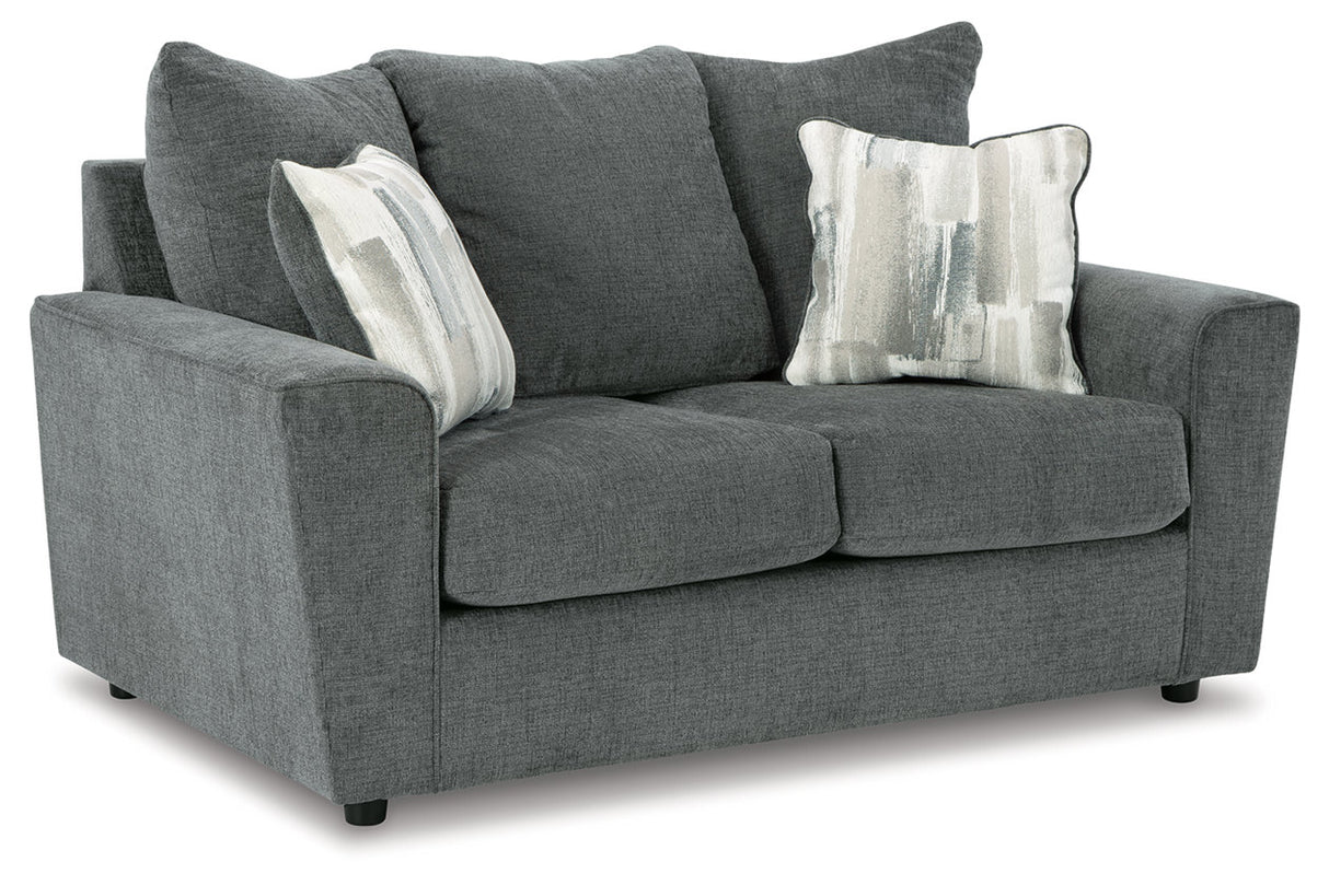 Stairatt Gravel Loveseat from Ashley - Luna Furniture