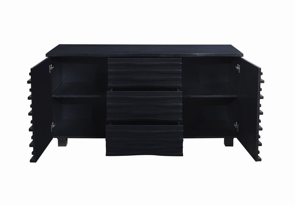 Stanton Black 3-Drawer Rectangular Server from Coaster - Luna Furniture