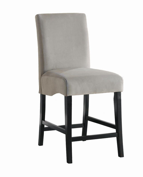 Stanton Black and Gray Upholstered Counter Height Chairs, Set of 2