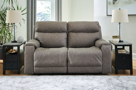 Starbot Fossil 2-Piece Power Reclining Sectional Loveseat from Ashley - Luna Furniture