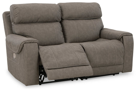 Starbot Fossil 2-Piece Power Reclining Sectional Loveseat from Ashley - Luna Furniture