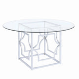 Starlight Chrome Dining Table Base from Coaster - Luna Furniture