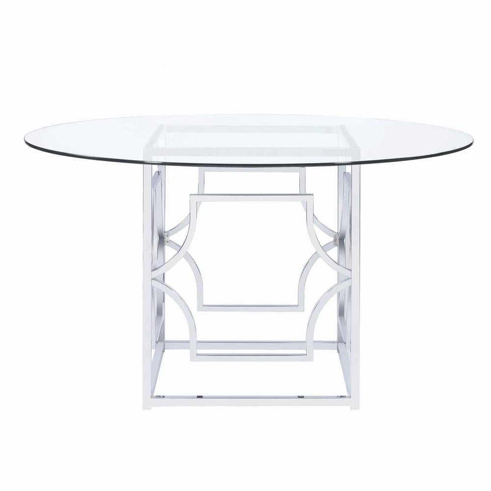 Starlight Chrome Dining Table Base from Coaster - Luna Furniture
