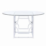 Starlight Chrome Dining Table Base from Coaster - Luna Furniture