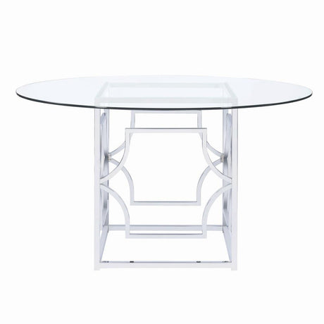 Starlight Chrome Dining Table Base from Coaster - Luna Furniture
