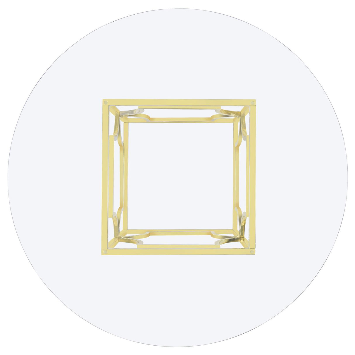 Starlight Clear and Brass Round Glass Top Dining Table from Coaster - Luna Furniture