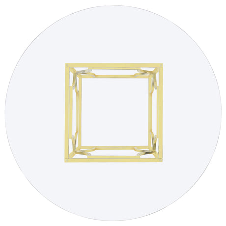 Starlight Clear and Brass Round Glass Top Dining Table from Coaster - Luna Furniture