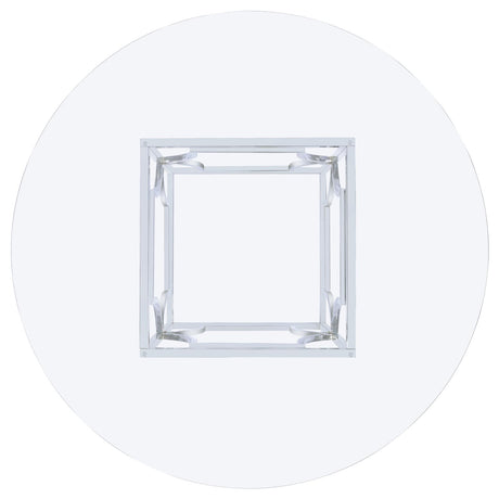 Starlight Clear and Chrome Round Glass Top Dining Table from Coaster - Luna Furniture