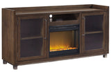 Starmore Brown 70" TV Stand with Electric Fireplace from Ashley - Luna Furniture